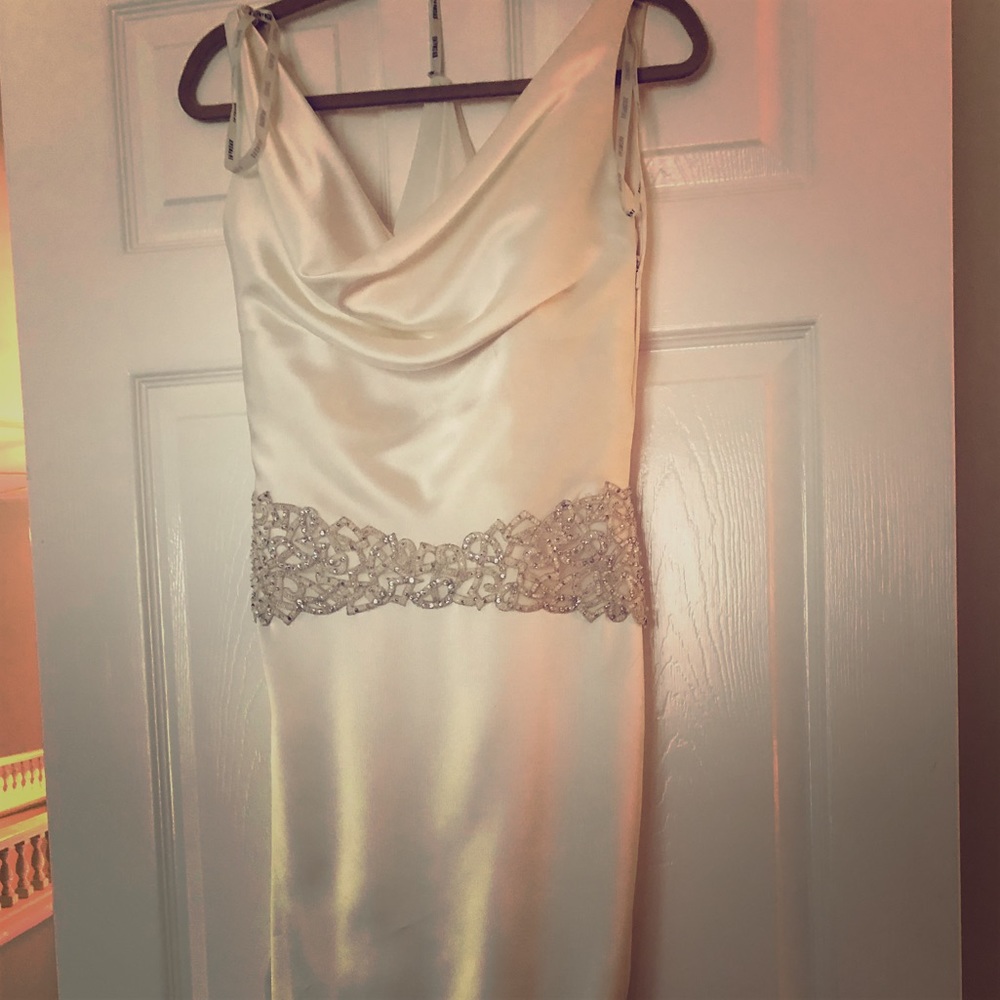 Enzoani Cowl Neck Wedding Gown